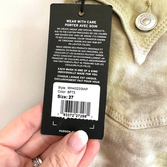 Hudson NWT Sage Fatigue Tie-Dye Collin High-Rise Skinny Jeans Women's 27… - Picture 12 of 14